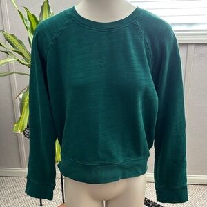 J. Crew Green Crew Neck Sweatshirt Small